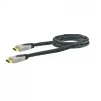 HDMI-Kabel SCHWAIGER HDM0150G 063 – 1,5 m, HDMI Typ A Stecker–Stecker, Goldkontakte, Schwarz/Grau