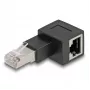 Delock - Netzwerkadapter - RJ-45 (M) nach rechts abgewinkelt zu RJ-45 (W) - CAT 6a