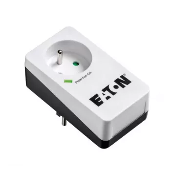 Überspannungsschutz-Box Eaton Protection Box 1 FR — 1 Typ-E-Steckdose, 220–250 V, 16 A, 4000 W, schwarz, kompakt