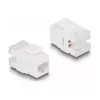 DeLOCK Keystone LSA Set RJ45 RJ11 Cat.6 schwarz Cliphalter
