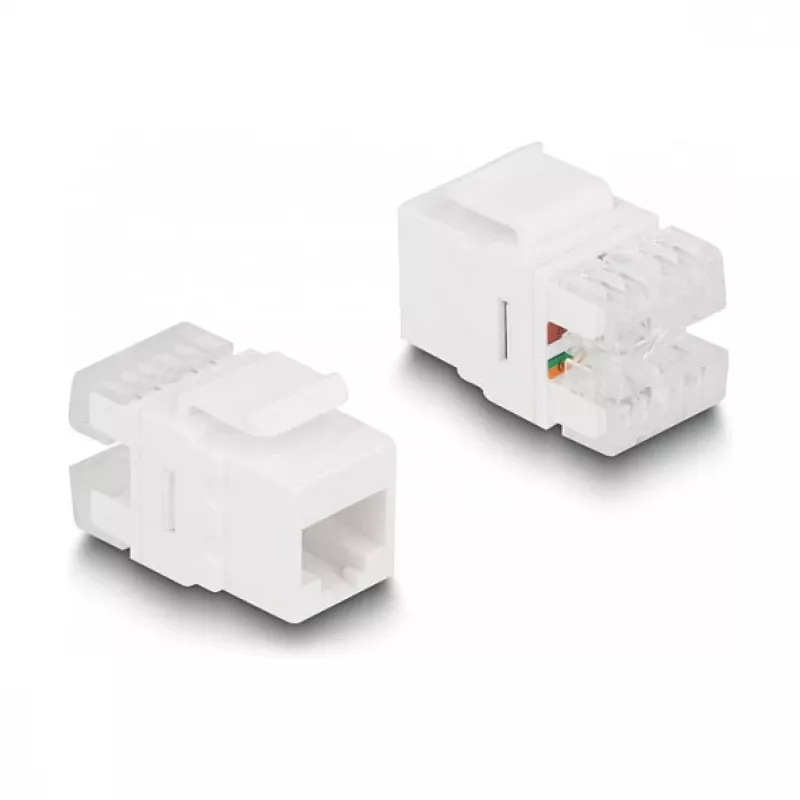 DeLOCK Keystone LSA Set RJ45 RJ11 Cat.6 schwarz Cliphalter