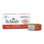 SCHESIR Hühnerfilets mit Ente in Brühe - Nassfutter für Katzen - 6x50g
