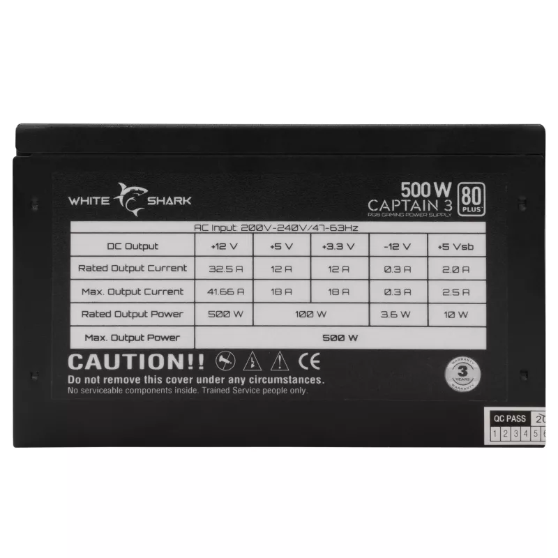 Netzteil White Shark GPSU-W500F Captain 3 500W