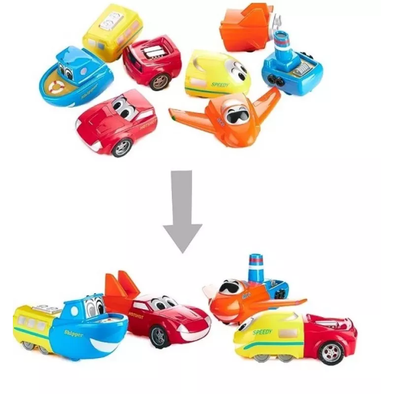 Fahrzeugset Popular Playthings Mix or Match Junior 1 Mehrfarbig