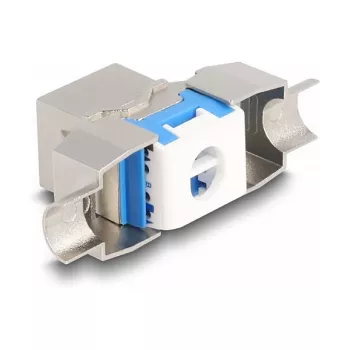 DeLOCK Keystone-Modul RJ45-Buchse auf LSA Cat.8.1 werkzeugfrei Flach Metallisch