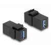 DeLOCK Keystone-Modul USB 3.0 A Buchse zu A Buchse schwarz 1:1