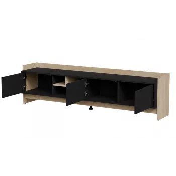 Cama RTV PORTO 3D Schrank 190x38x50 Eiche/schwarz
