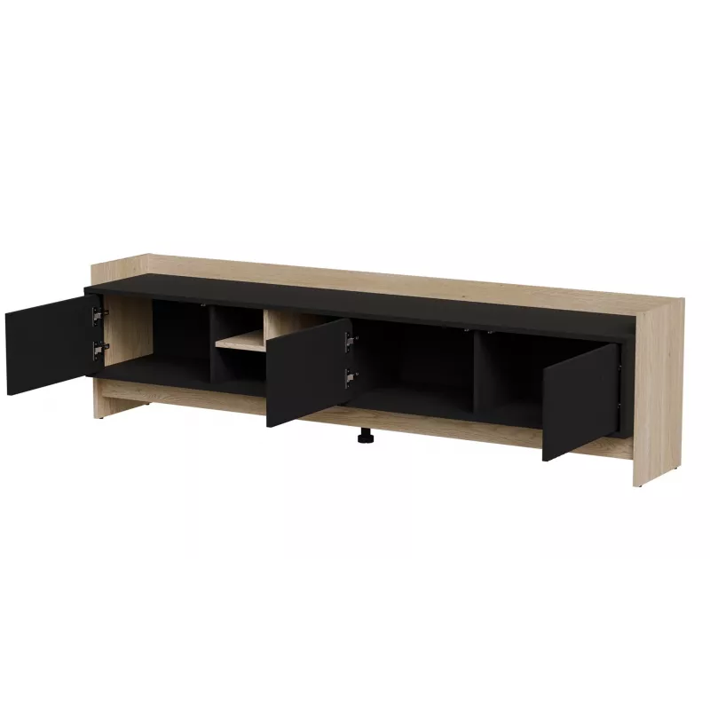 Cama RTV PORTO 3D Schrank 190x38x50 Eiche/schwarz