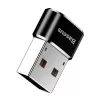 Baseus USB-Stecker auf Typ-C-Buchse Adapter Konverter Schwarz