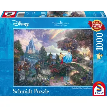 Schmidt Spiele 59472 Thomas Kinkade: Disney Cinderella Puzzle, 1000 Teile, 69,3 x 49,3 cm, Cartoons