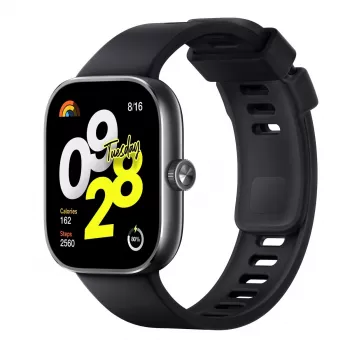 Xiaomi Redmi Watch 4 – Smartwatch mit Armband – TPU – Schwarz – Handgelenkumfang: 135–205 mm – Anzeige 5 cm (1,97)