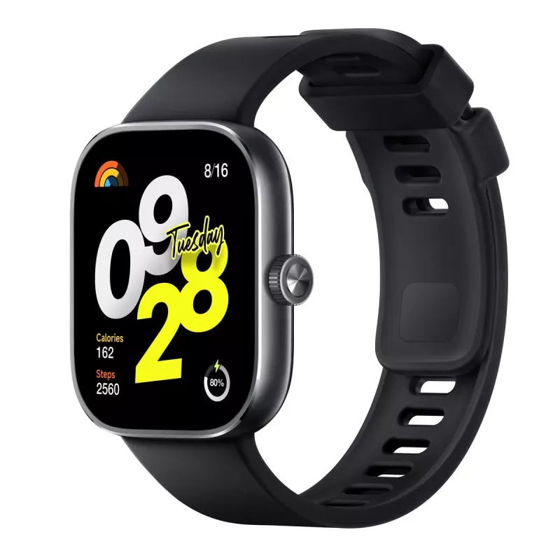 Xiaomi Redmi Watch 4 – Smartwatch mit Armband – TPU – Schwarz – Handgelenkumfang: 135–205 mm – Anzeige 5 cm (1,97)