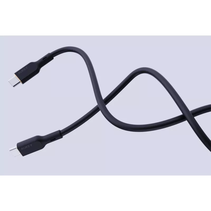AUKEY CB-SCC241 USB-C Power Delivery PD 240W 5A 20V 1m Nylon Schwarz - D