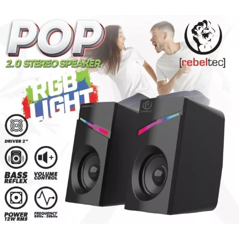 Stereo 2.0 Lautsprecher POP, RBLGLO00047, 20W