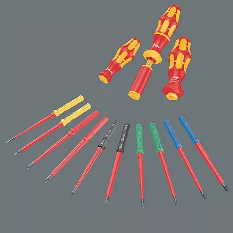 Schraubendreher-Set Wera Kraftform Kompakt VDE 60 iS Isoliert 50 mm — elektrisch isoliertes Präzisionsset