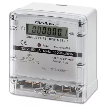Einphasiger elektronischer Energieverbrauchszähler 230V LDC