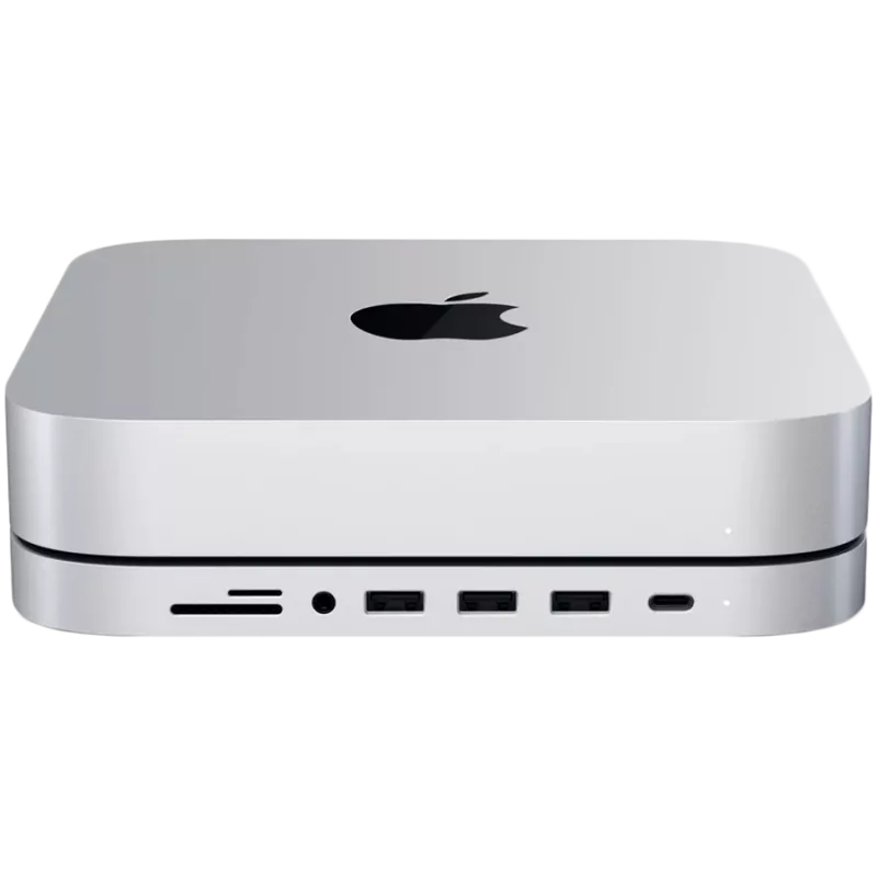Satechi USB Typ-C Aluminium-Ständer und Hub für Apple Mac mini (Silber)