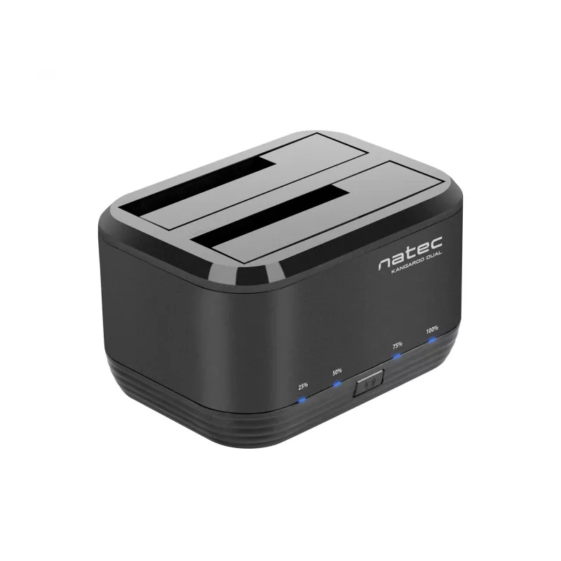 Festplatten-Dockingstation 2,5/3,5 USB 3.0 Natec Kangaroo Dual, Klonfunktion, Netzteil