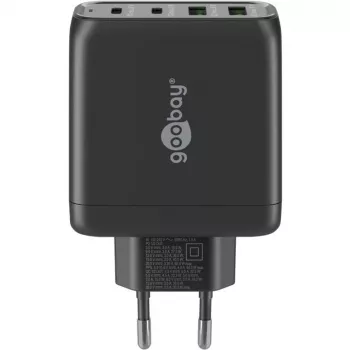 Goobay 64817 Ladegerät für Mobilgeräte Kopfhörer - Smartphone - Tablet Schwarz AC Schnellladen Innenbereich (64817)