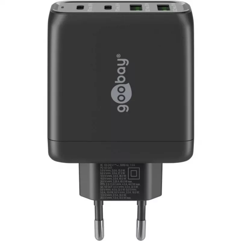 Goobay 64817 Ladegerät für Mobilgeräte Kopfhörer - Smartphone - Tablet Schwarz AC Schnellladen Innenbereich (64817)