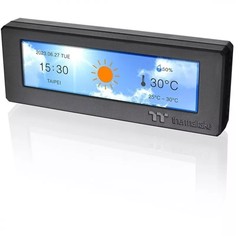 Thermaltake 3,9 Zoll LCD-Bildschirmkit Schwarz für Tower 300-Serie und Ceres 330 Hydrangea Blue