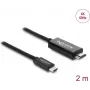 DELOCK USB Type-C auf HDMI Videokabel 2 m (DP Alt Mode) Schwarz
