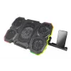 Laptop-Kühlpad ESPERANZA EGC107 – 3 Lüfter 1200–2600 U/min, 390×255×38 mm, USB PD, RGB, 5 Höhenpositionen, schwarz