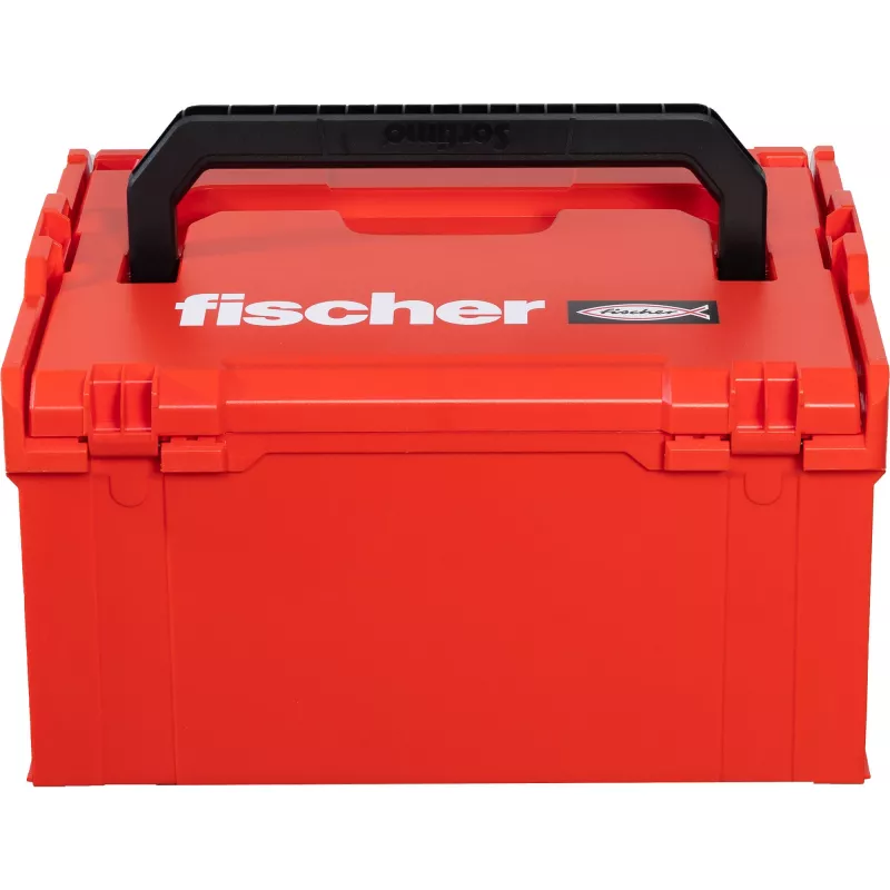 Toolbox FISCHER L-BOXX FLB 238 leer, rot/schwarz, modularer Aufbewahrungskoffer