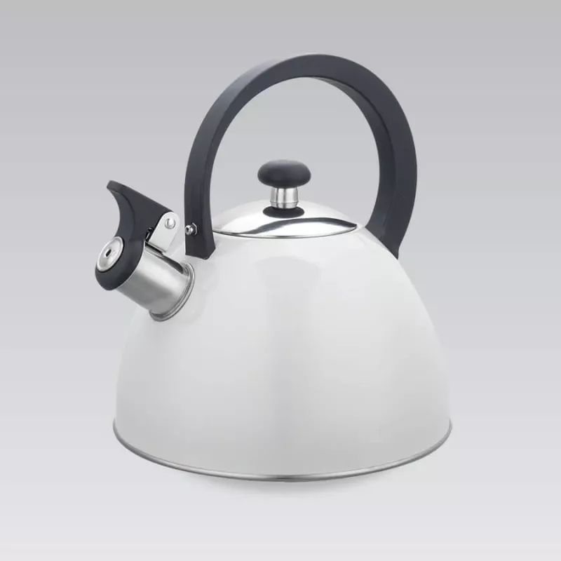 Wasserkocher Maestro MR-1302-WG 2,5 L, Edelstahlgehäuse, weiß, klappbare Pfeife