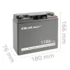 Qoltec 53046 AGM-Akku 12 V 17 Ah, max. 255 A