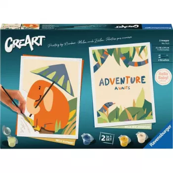 Malset Ravensburger CreArt Hello Baby Safari Set — Anfänger-Malset für Säuglinge und Kleinkinder