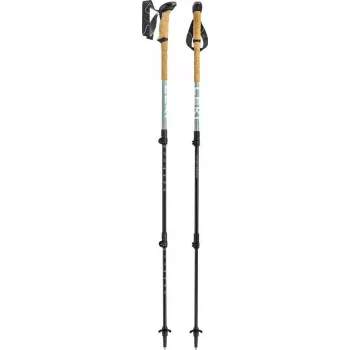 Trekkingstöcke Leki Makalu Lite verstellbar 90–125 cm, grau-grün