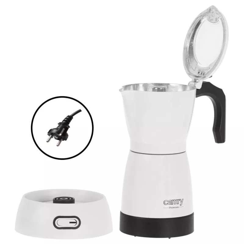 Camry | Elektrische Moka-Kaffeemaschine | CR 4415w | 480 W | Weiß
