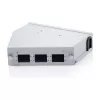 Hutschienen-Glasfaserspleißverteiler DIGITUS DN-96893 — abgewinkelt, 6 SC DX / LC Quad, Aluminium, grau