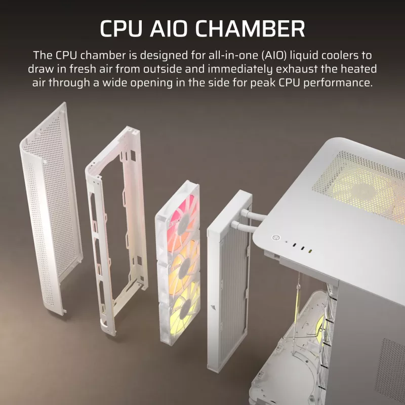 PC-Gehäuse Corsair AIR 5400 RS-R ARGB Midi Tower Weiß