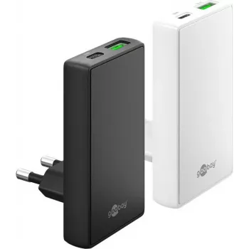 Goobay USB-C PD GaN Dual-Fast Charger 90° Flat 65 W Weiß - 1x -Connector (75724)