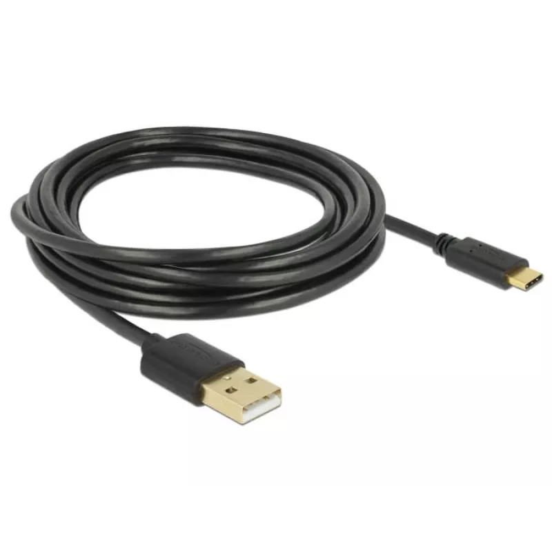 USB-Kabel DeLOCK 85209 USB 2.0 3 m USB A USB C Schwarz