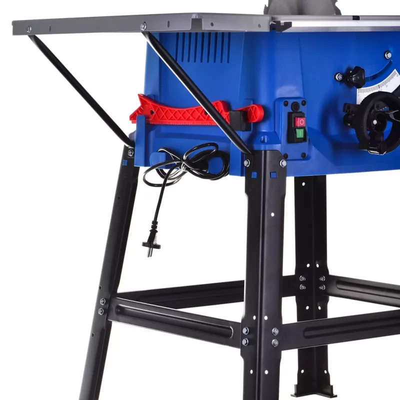Tischkreissäge Scheppach HS100S Special Edition — 2000 W, 250 mm Sägeblatt, 85 mm Schnitttiefe, 0–45° Gehrung, klappbarer Standfuß