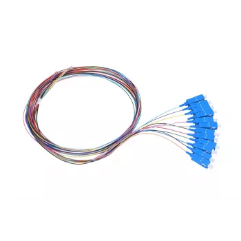 Pigtail-Set SC/UPC Singlemode Extralink G.652D 900µm FTTH 1,5 m 12 Stück 12 Farben