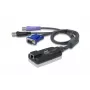 ATEN USB - VGA auf Cat5e/6 KVM-Adapterkabel (CPU-Modul), mit Smartcard-Leser & Virtual Media-Unterstützung