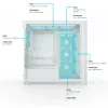 VK02 Lite, Tower-Gehäuse Weiß, Temperglas