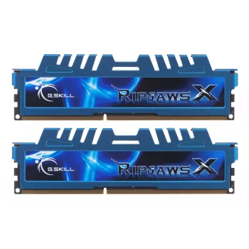 G.Skill 16GB Ripjaws X Dual Channel Memory Kit - Blau (2x 8GB, DDR3 1600MHz, 1,5V, F3-1600C9D-16GXM, XMP Ready)