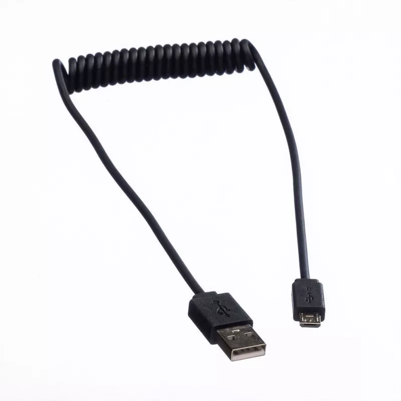 ROLINE USB 2.0 Spiral-Kabel - A - Micro B - ST/ST 1,0 m - Geschirmt - USB 2.0 Typ Micro B - 1 mm - Spiralkabel (11.02.8317)