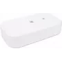 Manhattan UV Phone Sanitizer, Integrierte UV-LEDs zur Beseitigung von Keimen, Viren und Bakterien, Schneller 1-Minuten- oder 5-Minuten-Reinigungszyklus, Automatische UV-Licht-Abschaltung beim Öffnen, Weiß, Drei Jahre Garantie