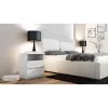 Topeshop M1 BIEL MAT nightstand/Nachttisch 2 Schublade(s) weiß