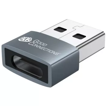 Good Connections Adapter USB 2.0 Stecker A auf USB-C Buchse Aluminiumgehäuse Grau (USB-AD203)