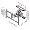 GART LCD/LED TV-Halterung 40-75 45 kg vertikale/horizontale Verstellung 58-380 mm max. VESA 600x400