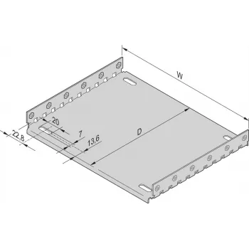 SCHROFF Montageplatte für Abdeckbleche - Montageplatte 28TE 220T (34563009)