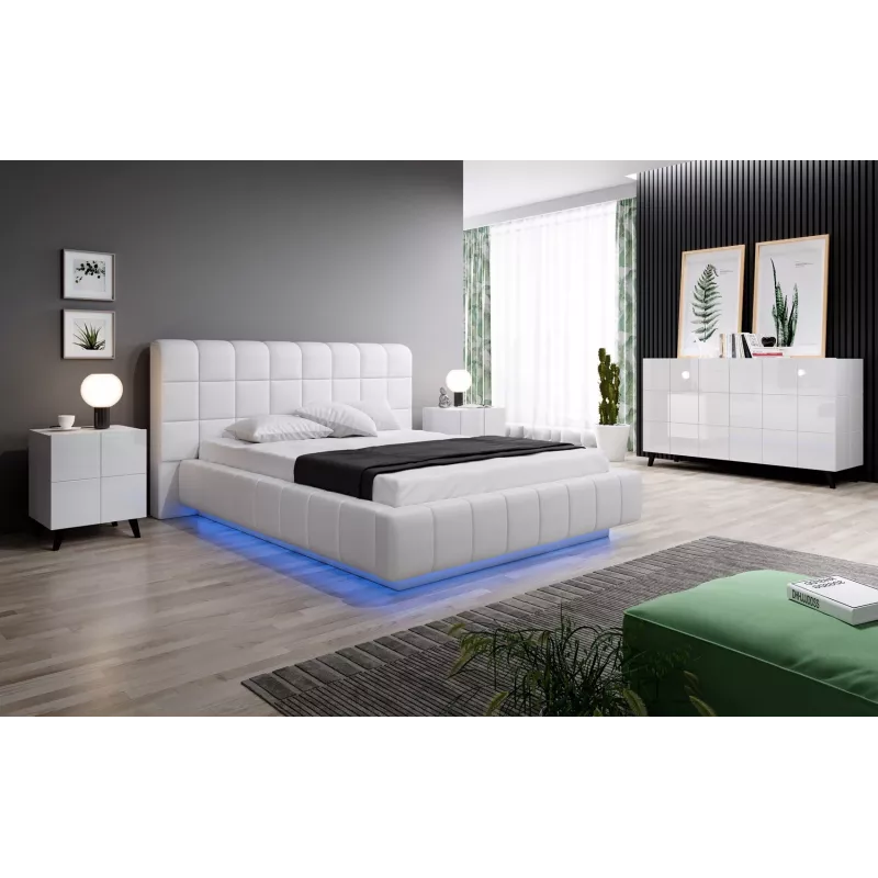 Cama Nachttisch REJA weiß glänzend/weiß glänzend