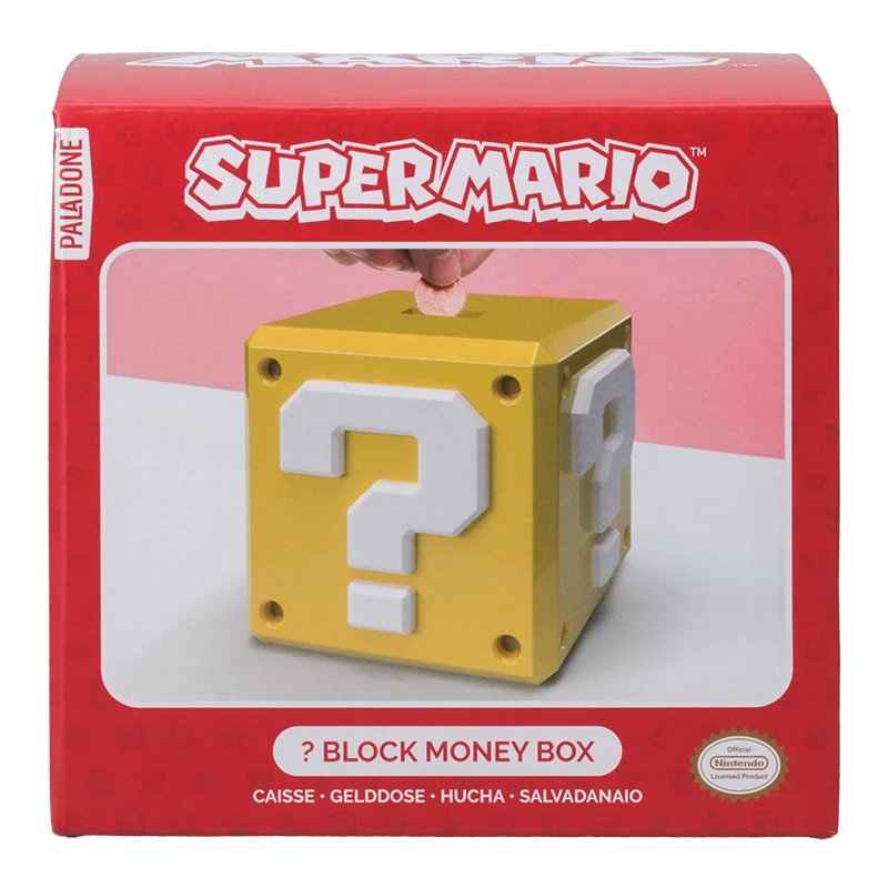Sparbüchse Paladone Super Mario Frageblock-Design-Münzbank